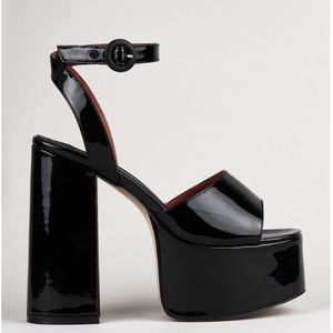 Lamoda's All For You Black Patent Platform Heels